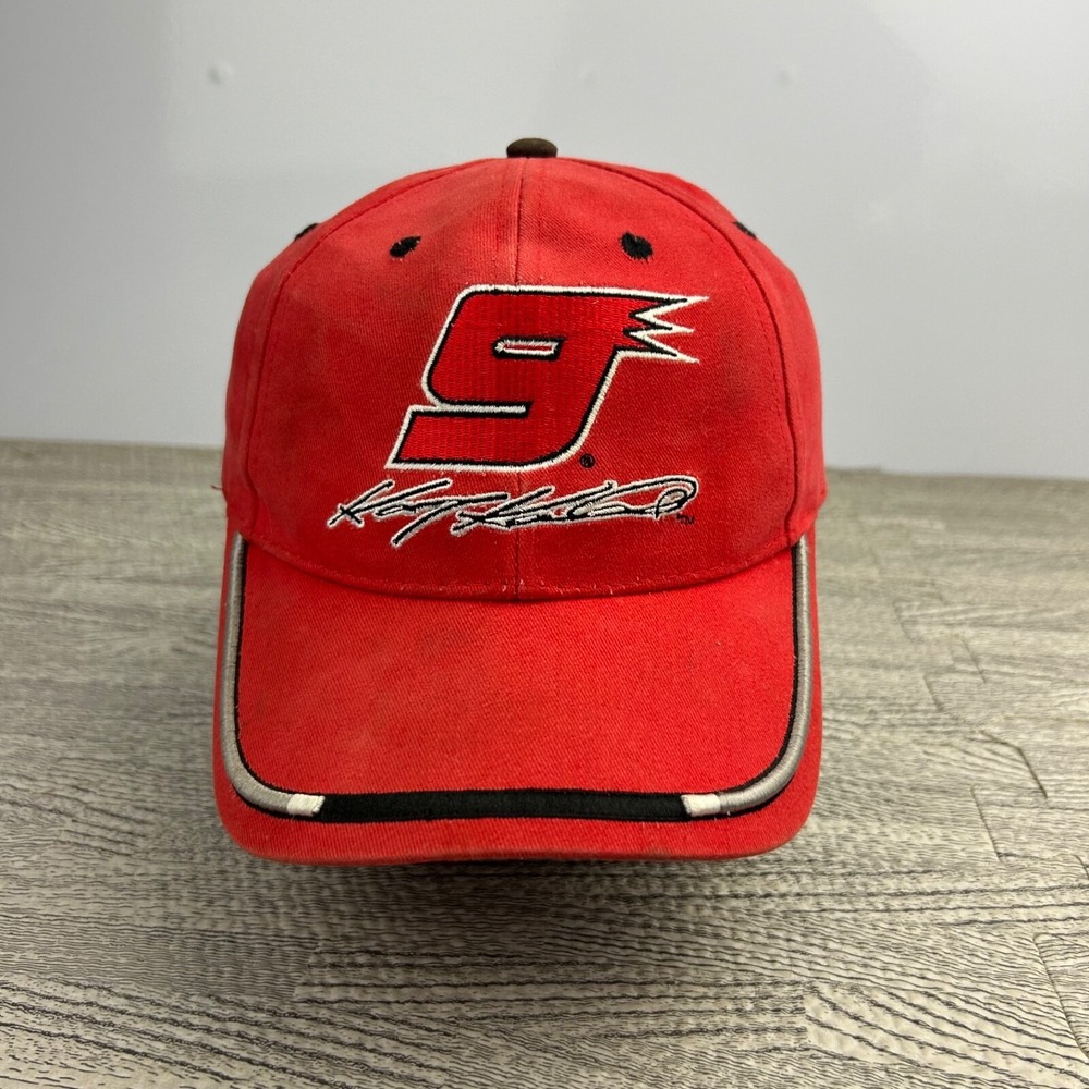 Vintage Kasey Kahne Hat Cap Strap Back Adjustable Red Dodge Nascar 9 Racing
